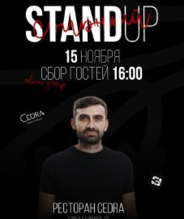 15 НОЯБРЯ - Стендап-концерт Эдвина Багдасаряна